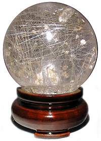 55mm Rutile in Quartz Crystal Sphere