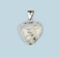 Sanda Rosa Azeztulite 15mm Heart Pendant