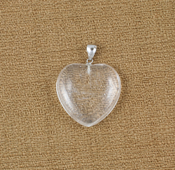 Satyaloka Quartz Azeztulite Heart Pendants