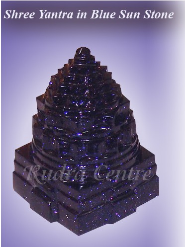 Shree Yantra In Blue Sunstone 