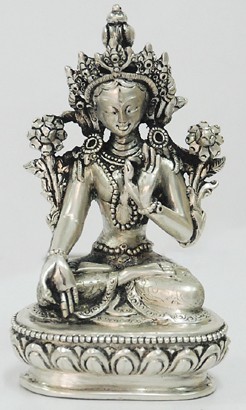 Silver White Tara Statue