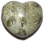 Silver Leaf Puffy Heart