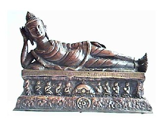 Sleeping Buddha Brass Statue