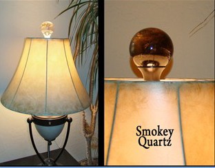Smoky Quartz Lamp Finial Crystal Tops
