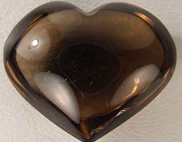 Smoky Quartz Heart From Brazil