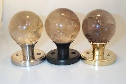 Smoky Quartz Crystals Door Pull Knob 