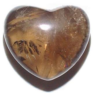 Smoky Quartz Puffy Heart 