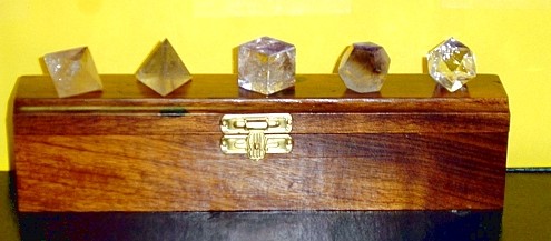 SMOKY QUARTZ SACRED GEOMETRY SET / PLATONIC SOLIDS