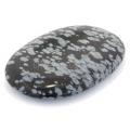 Snowflake Obsidian Palm Thumb Worry Stone