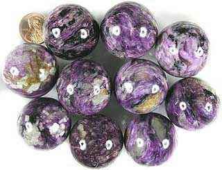 Charoite Spheres