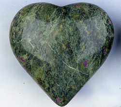 Serpentine and Stichtite Puffy Hearts