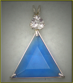 Star of David in Siberian Blue Quartz with Danburite