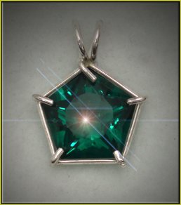 Star of Venus Pendants Siberian Green Quartz