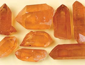 Tangerine Quartz Crystal Points
