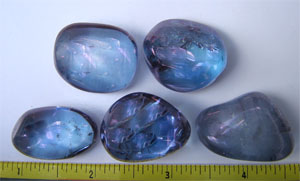 Tanzine Aura Quartz Tumbled Stones 