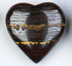 Tiger Iron Jasper Puffy Hearts