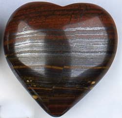 Tiger Iron Jasper Puffy Hearts