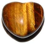 Tigers Eye Puffy Heart 