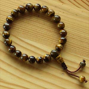 Tiger's Eye Wrist Mala, Power Beads