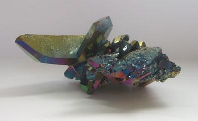 Titanium Flame Aura Quartz Natural Raw Clusters