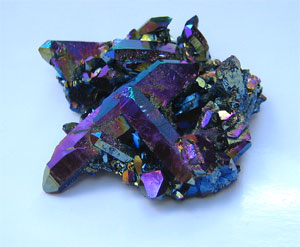 Titanium Aura Quartz Cluster