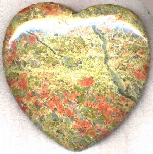 Unakite Flat Heart 