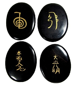 Palm size Reiki Stones in Black Obsidian