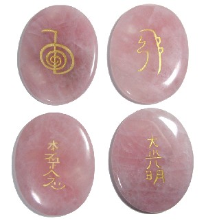 Palm size Reiki Stones in Rose Quartz