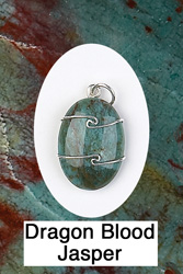 Dragon Blood Jasper Wire Wrapped Pendant