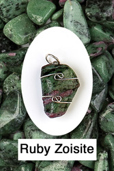 Ruby Zoisite Wire Wrapped Pendants