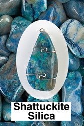 Shattuckite Silica Wire Wrap Pendant