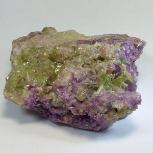 Vesuvianite Green And Purple Clusters
