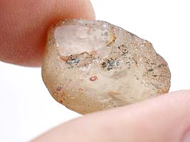 White Zircon Faceted Rough