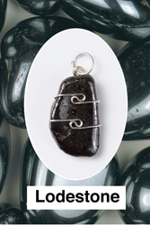 Lodestone Wire Wrapped Stone Pendants