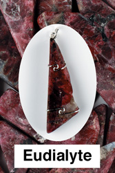 Eudialyte Wire Wrapped Stone Pendants