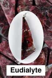 Eudialyte Wire Wrapped Stone Pendants