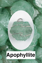 Apophyllite Wire Wrapped Stone Pendants