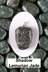 Shadow Lemurian Jade Wire Wrapped Stone 