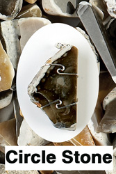 Crop Circle Stone Wire Wrapped Stone Pendants