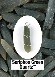 Seriphos Green Quartz Wire Wrapped Pendants