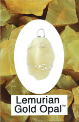 Lemurian Gold Opal Wire Wrapped Pendants