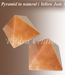 Yellow Jade Pyramids, Set Of 2