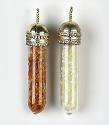 Zincite Glass Vial pendants