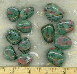 Zoisite with Ruby Tumbled