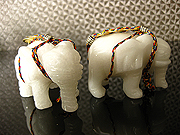 White Jade Elephants of Many Blessings