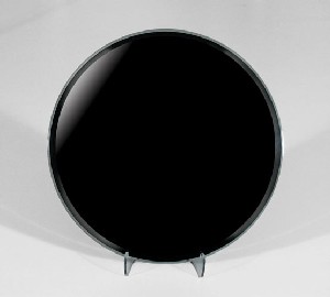 Twelve inch diameter round Black Scrying Mirror
