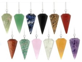 Semi-Precious Stone Cone 12 Pendulum Set 