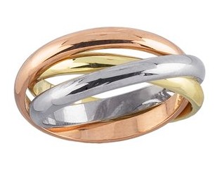 14K Gold Tri-Color Ring