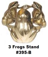 Frog Brass Sphere Ball Stands