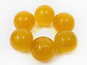 Six Yellow Fluorite Crystal Balls for Period 8 Victory